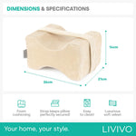 Orthopaedic Leg Pillow With Strap Fleece | One Size | Beige