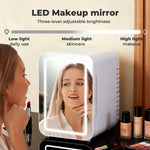 Mini Fridge 5l Portable Cooler Warmer With Mirror Bedroom Office Car | White