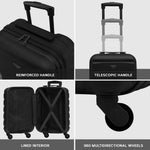 55x35x20cm Cabin Carry On Suitcase Hard Shell Overhead Luggage 100+ Airlines Approved | Cabin | Jet Black