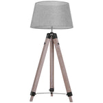 Tripod Floor Lamp Freestanding Bedside Light Fabric Shade