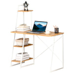HOMCOM Study Desk With 3-tier Storage Shelves