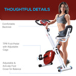 Magnetic Resistance Exercise Bike Foldable | Red
