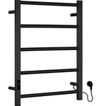 Heated Rail Towel Warmer Bathroom Radiator Drying Rack | Black
