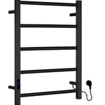 Heated Rail Towel Warmer Bathroom Radiator Drying Rack | Black
