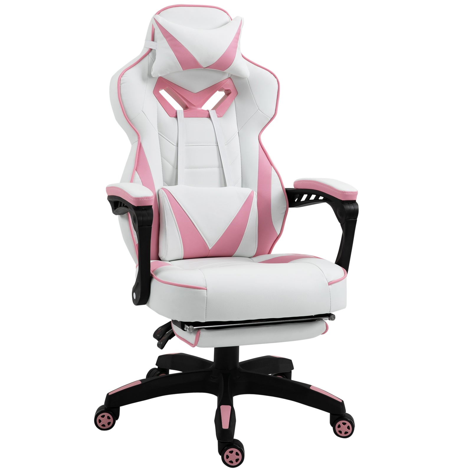 Gaming Chair Reclining W/ Footrest | Pink