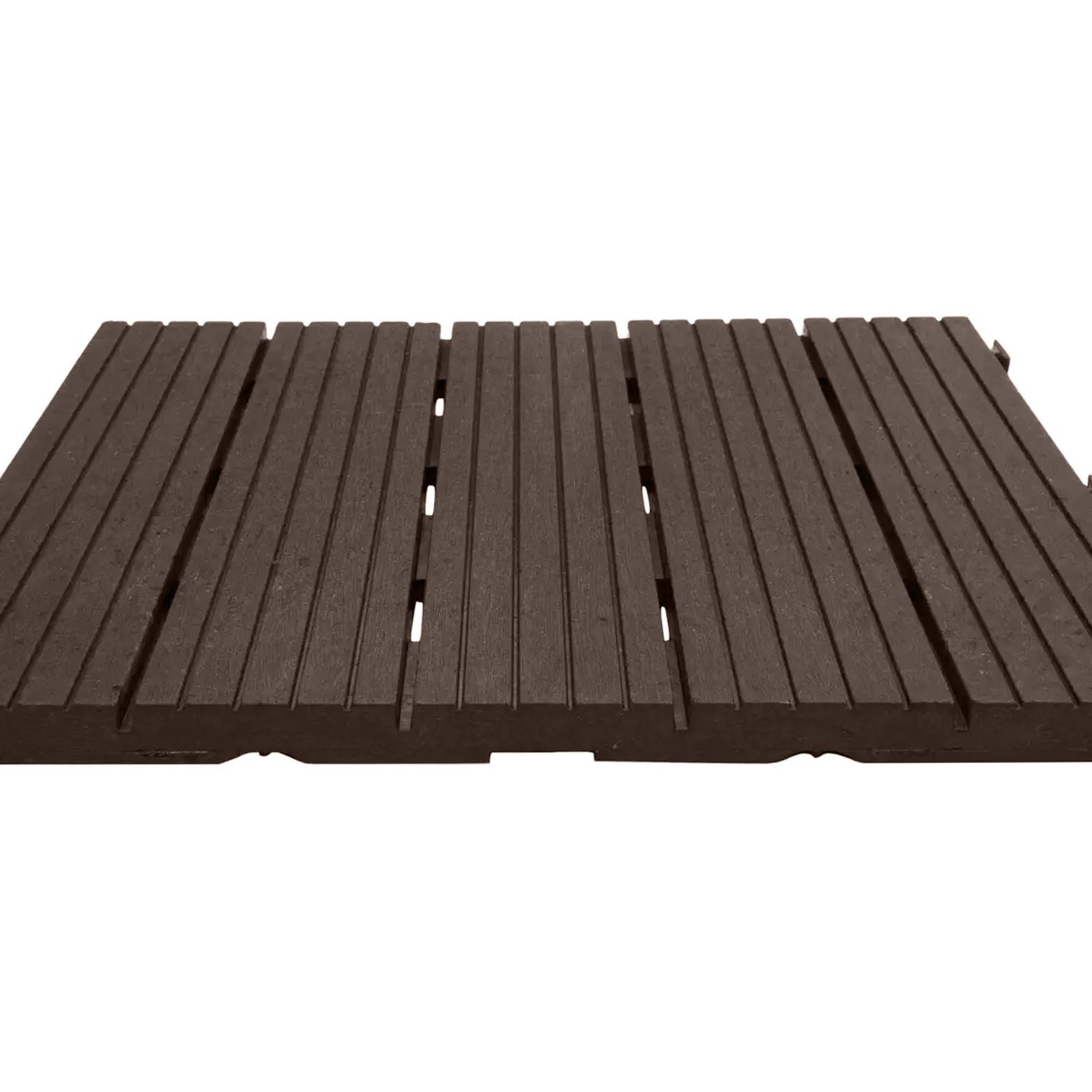 Cosmpolitan Eco Interlocking 30x30cm Decking Tiles | Set of 10 | Coffee