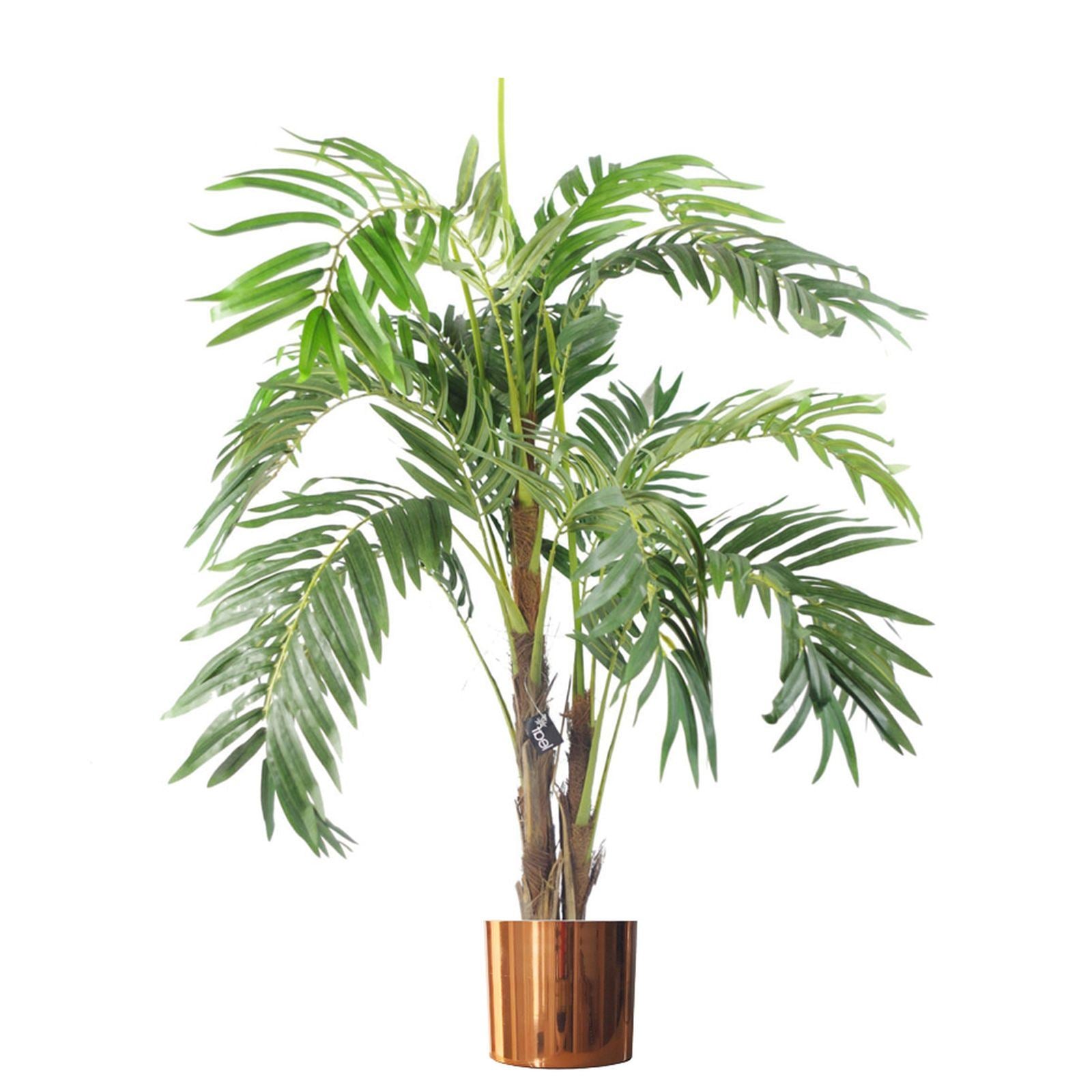 Artificial 120cm Realistic Palm Tree With Pot With Copper Planter