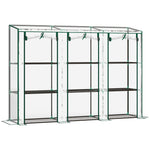 3 Tier Lean-to Mini Greenhouse W/ Plastic Cover