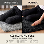 California Shaggy Rug Deep Pile | 60cm x 230cm | Black