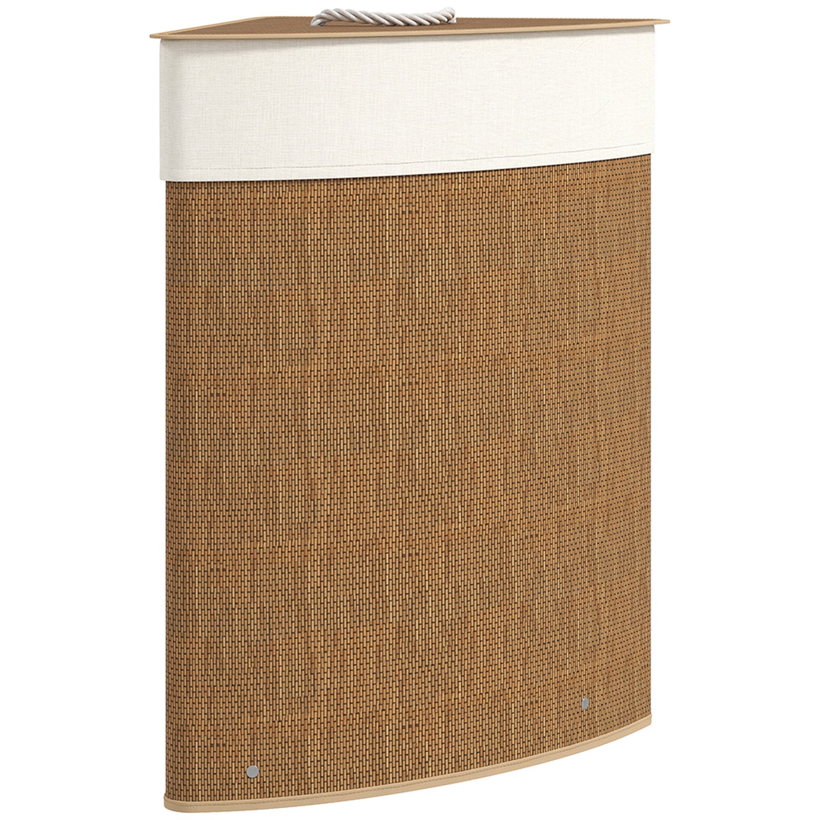 55l Laundry Hamper With Removable Washable Liner Bag | Brown