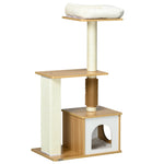 114cm Cat Tree For Indoor Cats With Scratching Posts, Cat House, Cat Bed