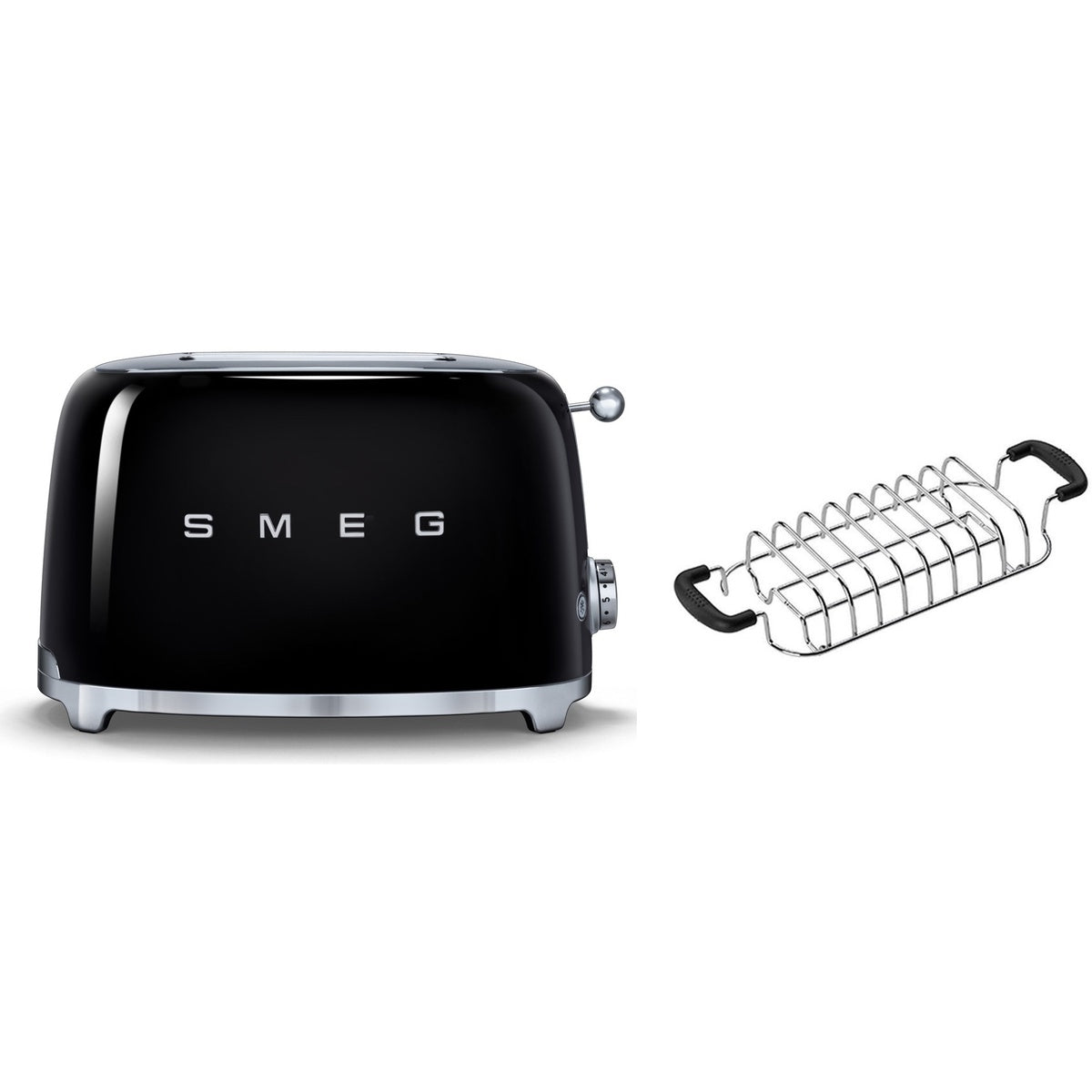 Tsf01 2 Slice Toaster With Bun Warmer Set | Black