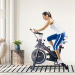 Exercise Bike Indoor Cycling W/ Lcd Display, Heart Sensor | Black
