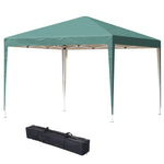3 X 3m Garden Pop Up Gazebo Height Adjustable Marquee | Green