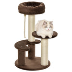 Cat Tree Scratcher Kitty Activity Center 2 Perch Sisal Rope | Brown