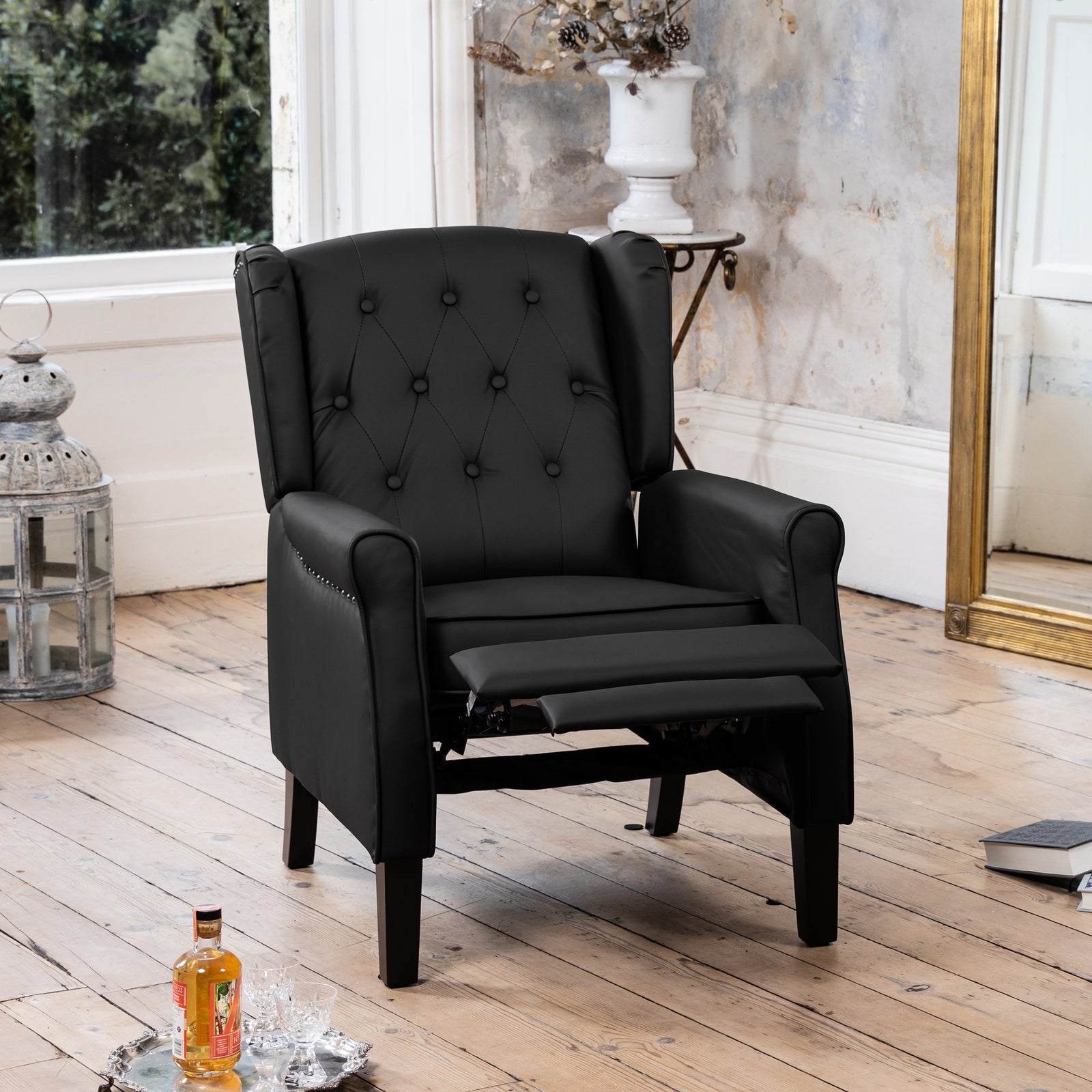 Galena Recliner Armchair | Black