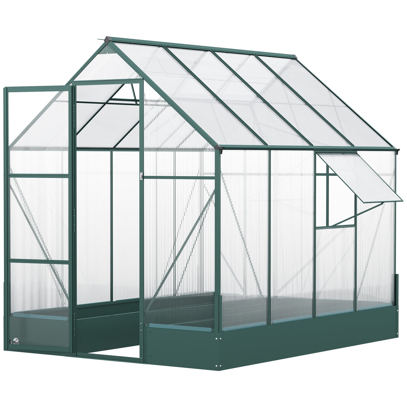 Walk-in Polycarbonate Greenhouse - 6x8ft