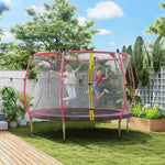 10ft Trampoline With Enclosure Net And Spring Cover | Pink
