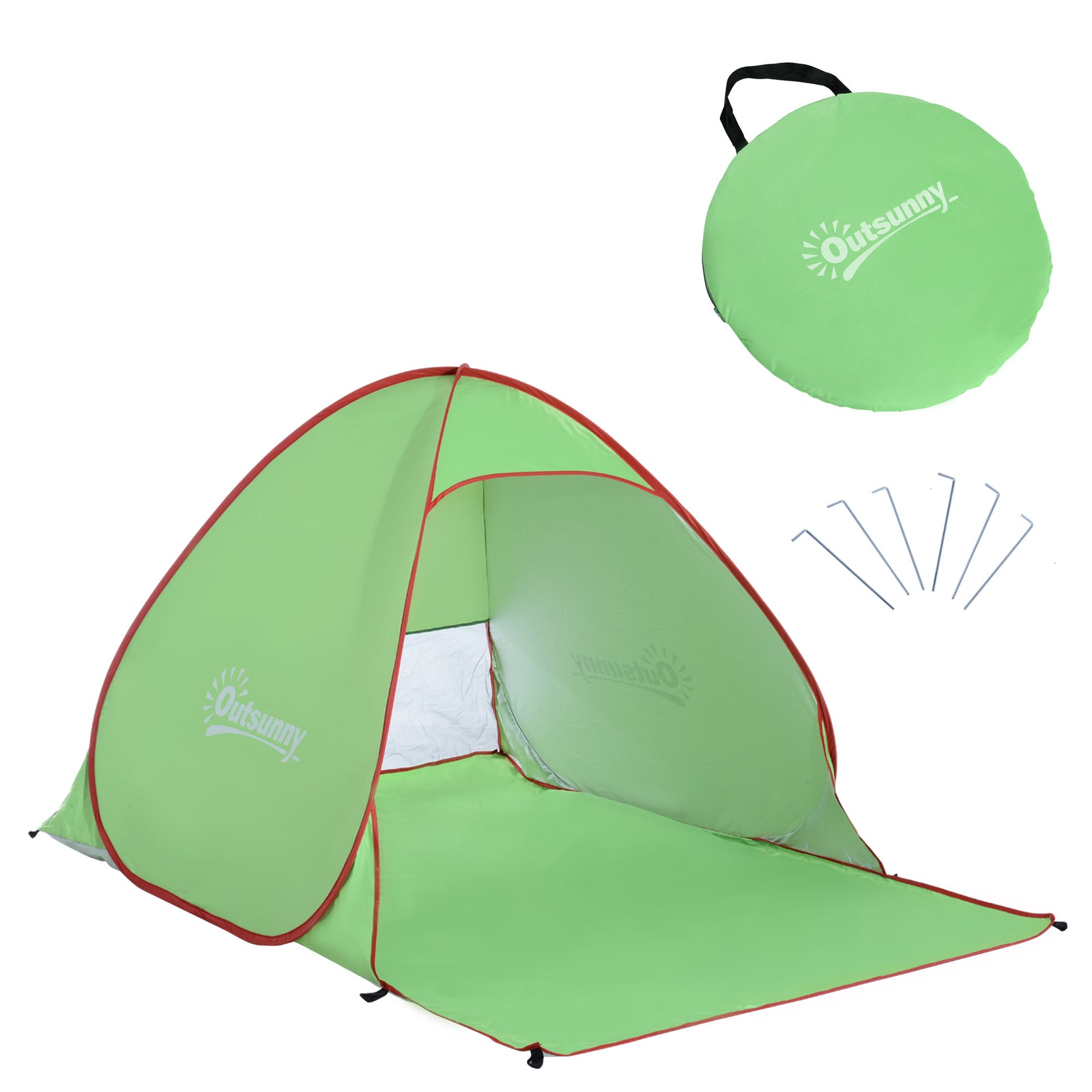 2-3 Person Pop Up Tent Camping Tent Sun Shade Shelter | Green