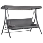 2-in-1 Patio 3 Seater Swing Chair Hammock W/ Cushion Canopy