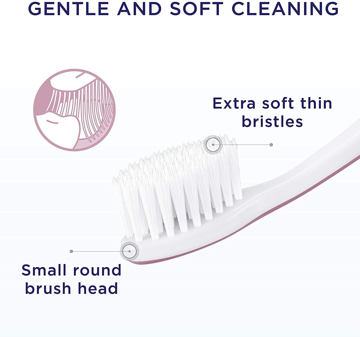 Sensitive Extra Soft Thin Bristles Toothbrush For Precise Cleaning