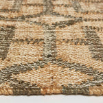 Tiran Brown Geometric Handwoven Jute Rug | 120cm x 180cm | Brown