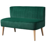 46" Loveseat Sofa 2 Seater Sofa With Padded Seat | Green
