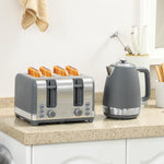 Quick Boil Kettle & Toaster Set | Grey
