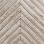 Classic Ribbed Faux Fur Bean Bag Chair | Beige