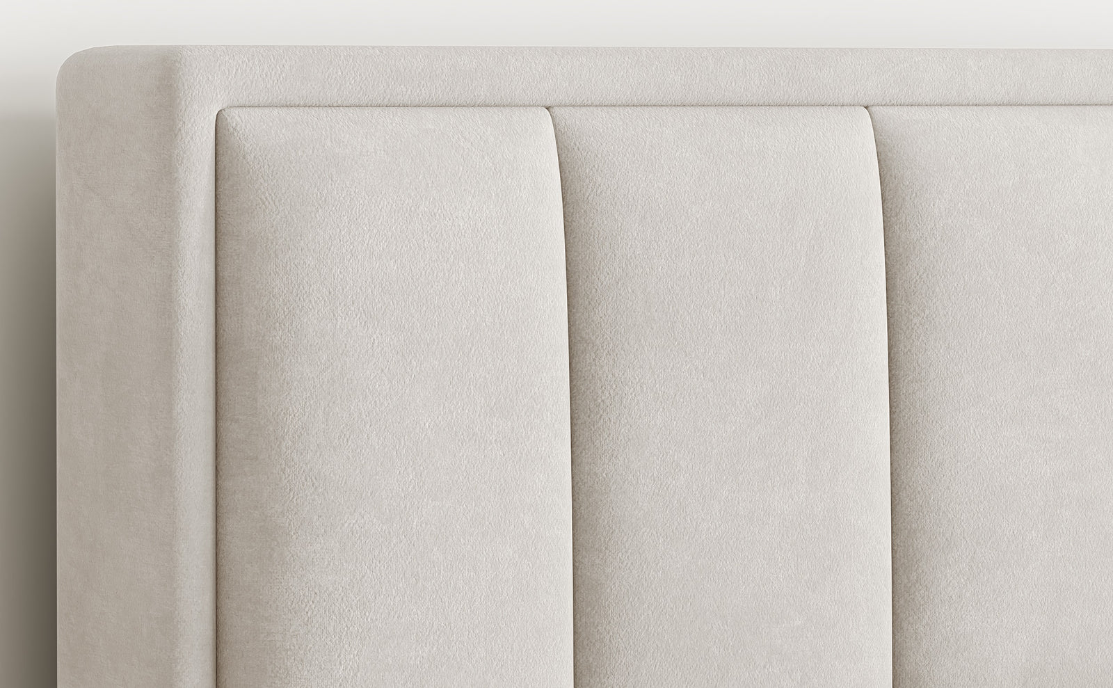 Rhodes Velvet Ottoman Bed | Small Double | Natural