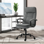2-point Massage Linen Office Chair Grey