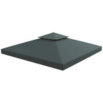 3(m) 2 Tier Garden Gazebo Top Cover Replacement Canopy Roof