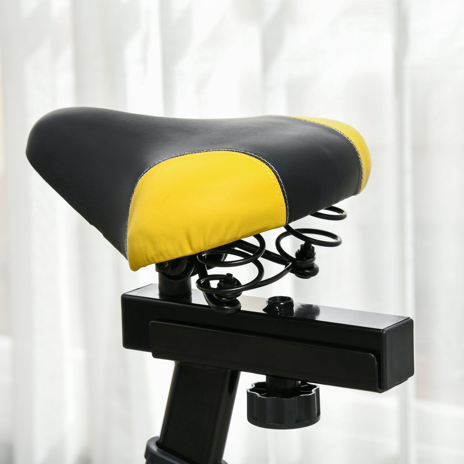 Sportnow Indoor Exercise Bike Stationary Bike Home Workout | Yellow