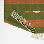 Lundi Kilim  Cotton & Jute Rug | 180cm x 90cm | Green
