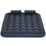 Double Air Bed With 2 Pillows Inflatable Mattress | Blue