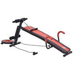 Sit Up Bench With Resistant Rope And Twist Disc | Black