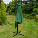 3m Led Cantilever Parasol | Green