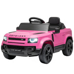 Land Rover Defender Licensed 12v Kids Ride On Car W/ Remote | Pink