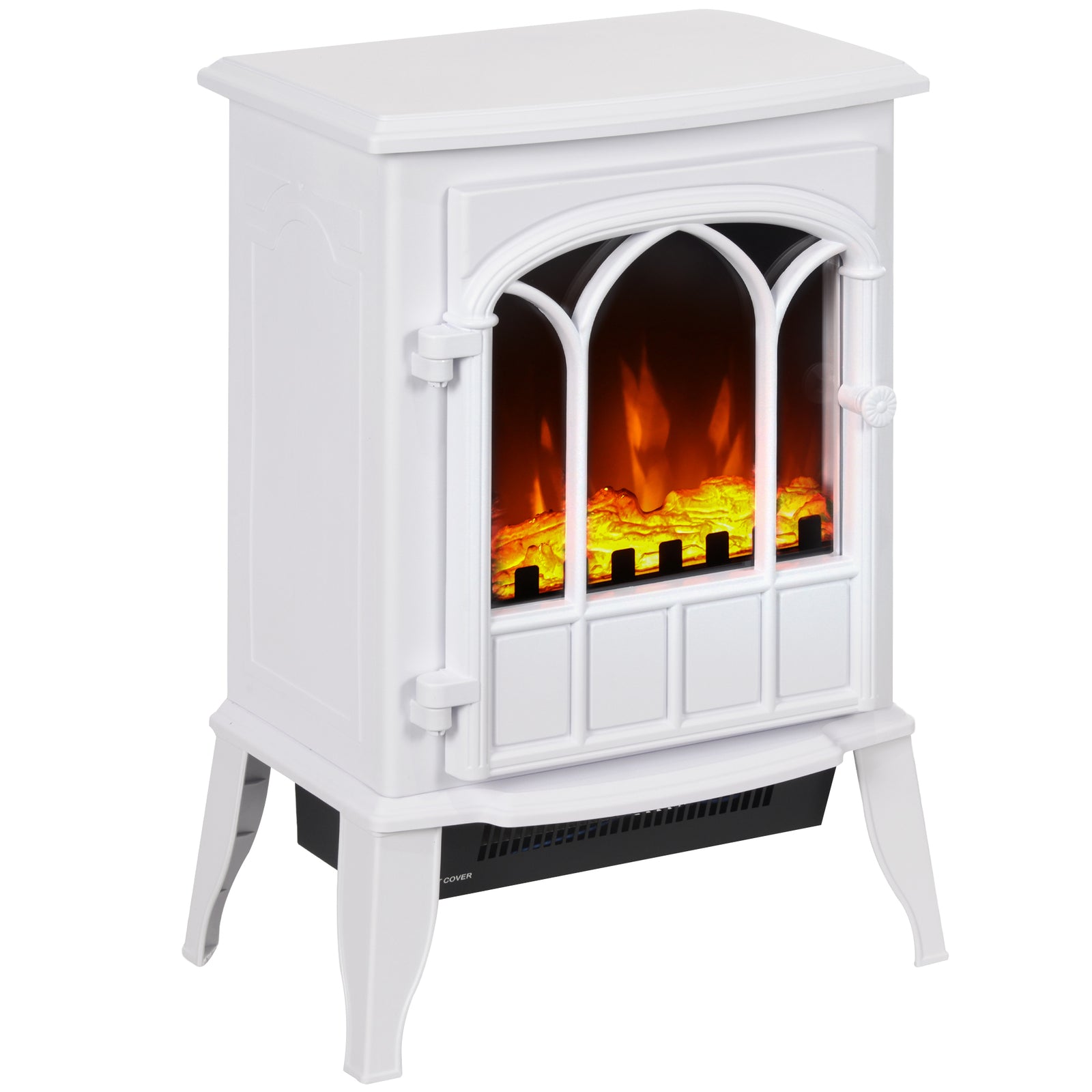 Electric Stove Heater Led Flame Effect 1000w/2000w | One Size | White