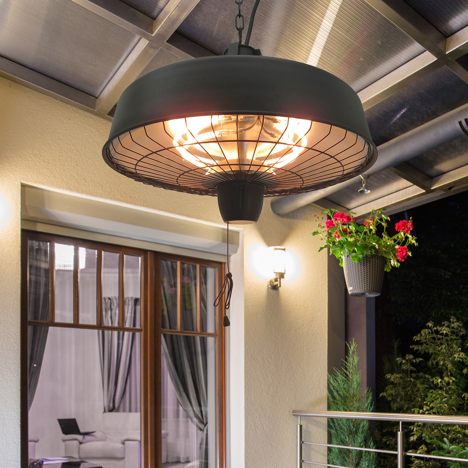 Garden Ceiling Heater Halogen 1kw/2.5kw