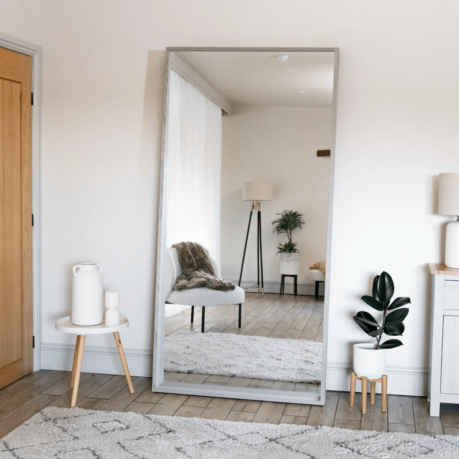 Hanaka - Rectangle Mirror | 200cm x 100cm | Grey Oak