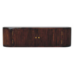 Solid Wood Chunky Chestnut Wall Mounted Console, 2 Doors, Brown