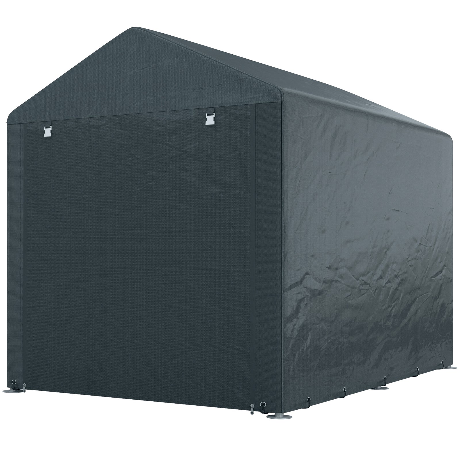 1.6 X 2.2m Garden Storage Shed Portable Shed Tent, Dark Grey