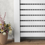 Radiator Cover With Drawer, Horizontal Slat | 111cm | White