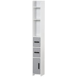 Freestanding Bathroom Cabinet W/ Open Shelves 3 Cupboards | One Size