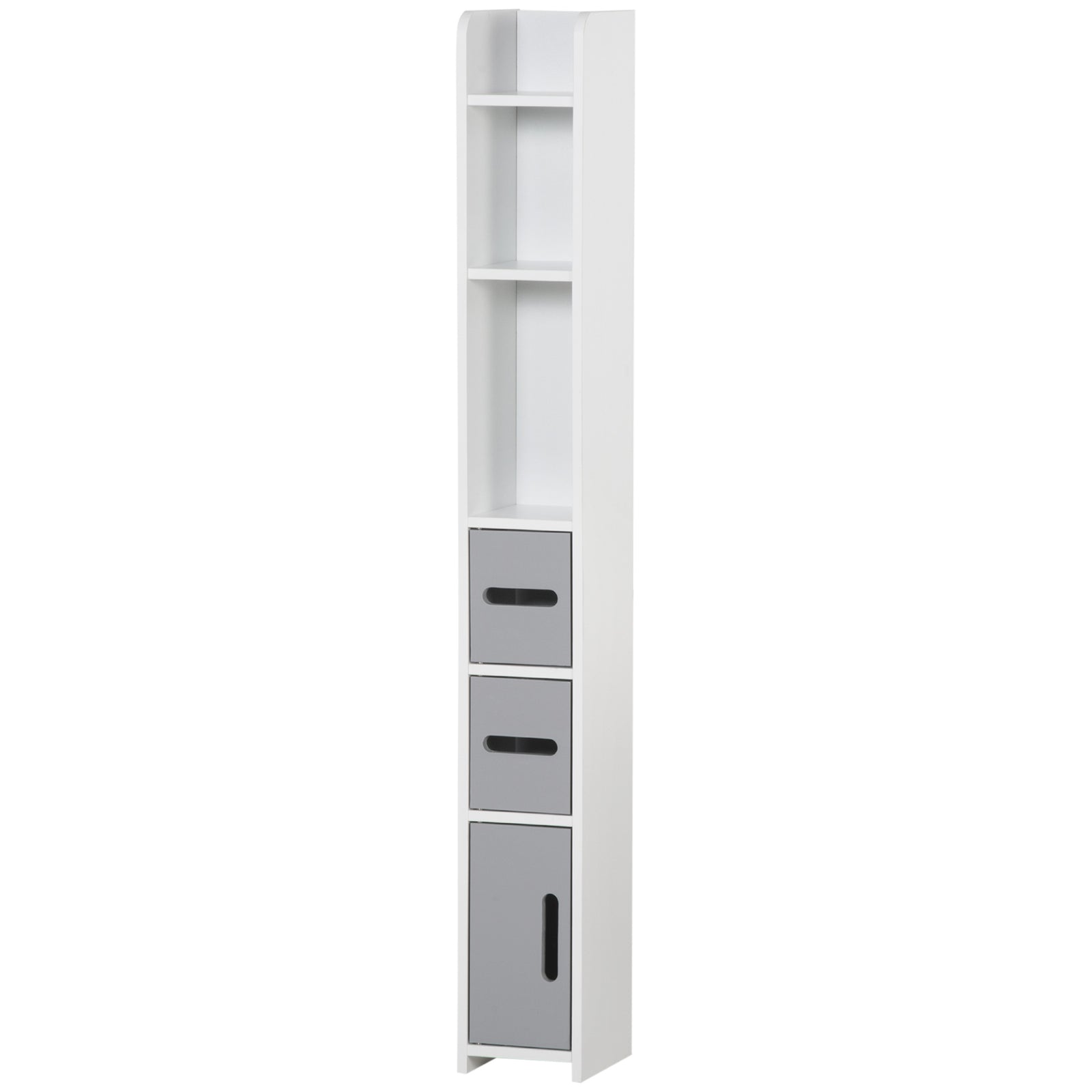 Freestanding Bathroom Cabinet W/ Open Shelves 3 Cupboards | One Size