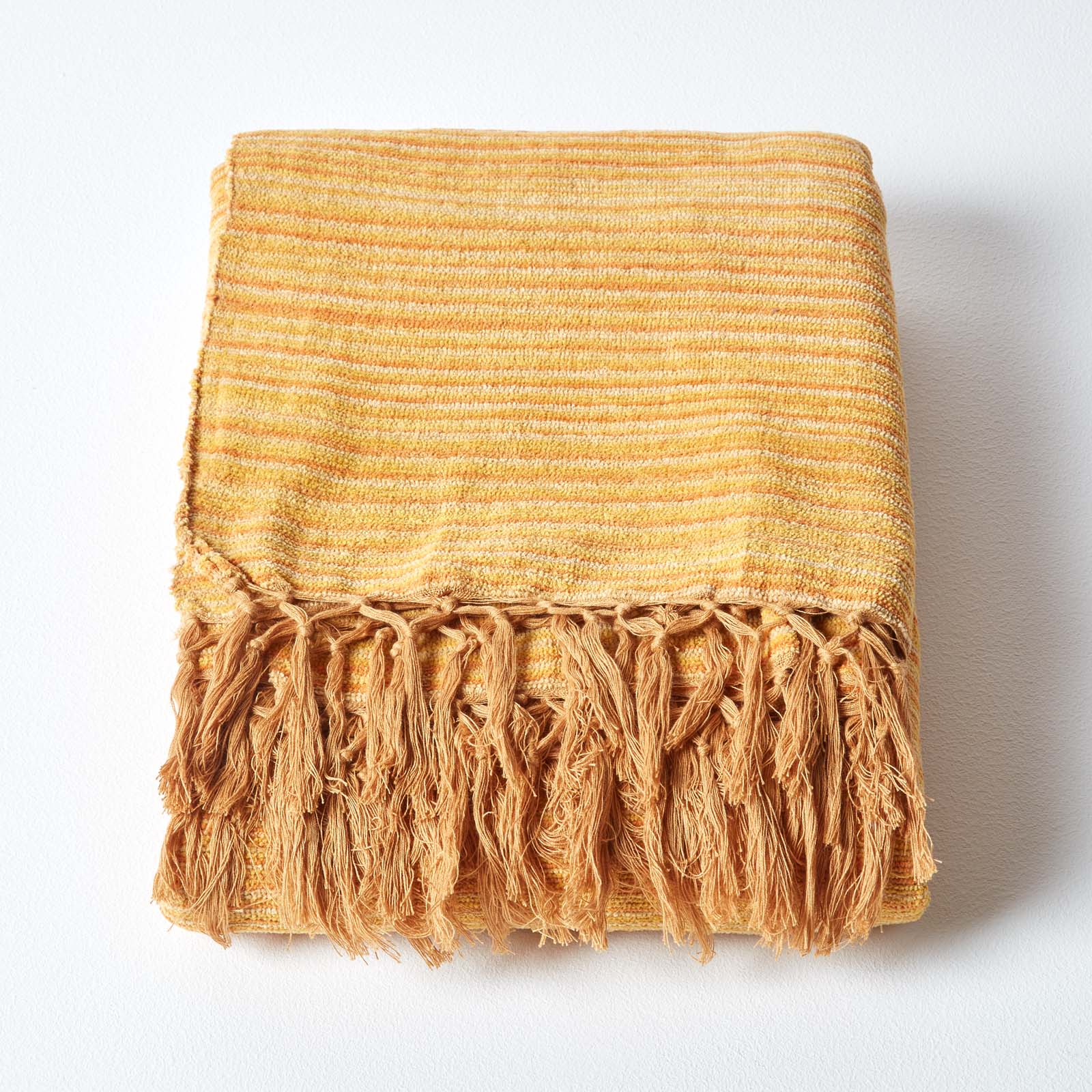 Bed Sofa Throw Cotton Chenille Tie Dye | 220cm x 240cm | Rust