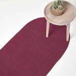 Handmade Woven Braided Oval Rug | 200cm | Plum