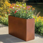 Long Zinc Galvanised Tall Trough Planter | 80cm x 25cm x 60cm | Copper