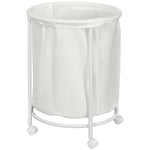 100l Round Laundry Hamper With Wheels For Bedroom